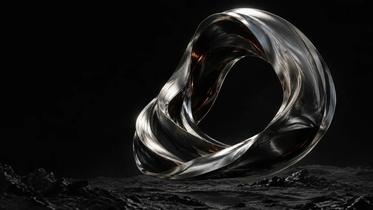 Chrome sculpture from Nikan’s visual experiments